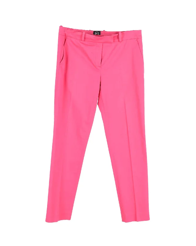 women's jogger pantsAlexander McQueen Cropped Trousers in Pink Cotton