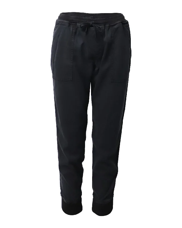 women's velvet pantsBa&sh Drawstring Pants in Black Lyocell