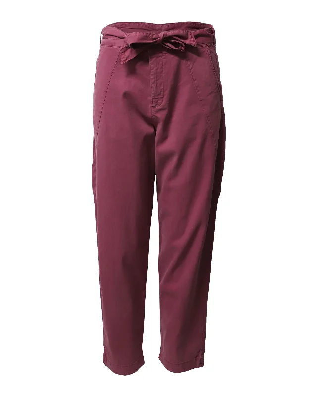 women's skinny pantsBa&sh Parker Fluid Pants in Pink Lyocell