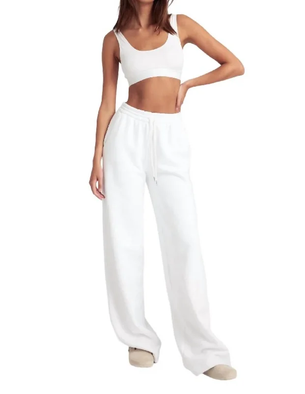 women's waterproof pantsBaggy Athletic Sweatpants In White