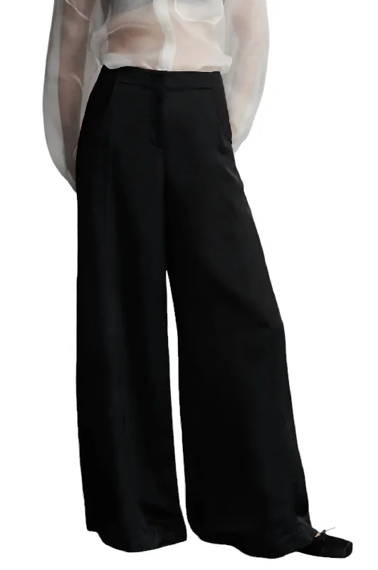 women's wedding pantsDemie Wide Leg Pants In Black