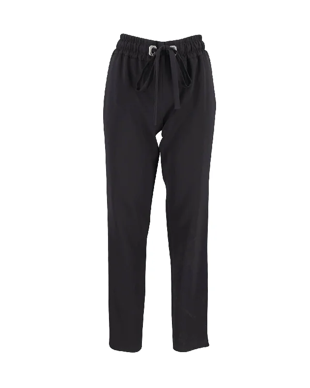 women's insulated pantsGucci Drawstring Pants in Black Triacetate