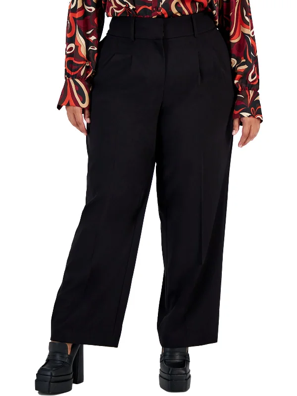 women's sophisticated pantsPlus Womens Mid Rise Office Dress Pants