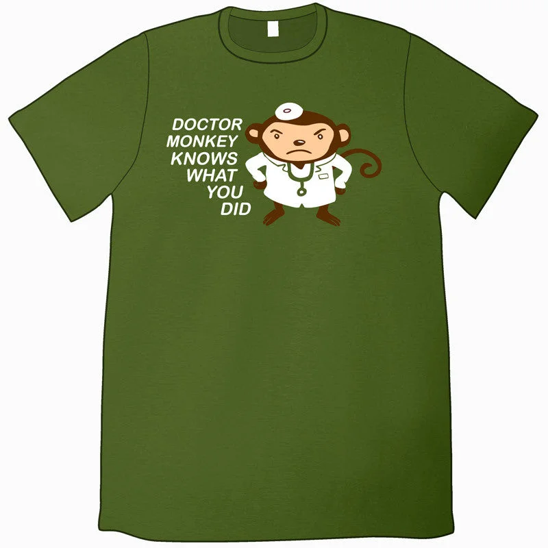 women's tops for those who want to wear pieces that are both functional and fashionableDoctor Monkey Knows T-Shirt