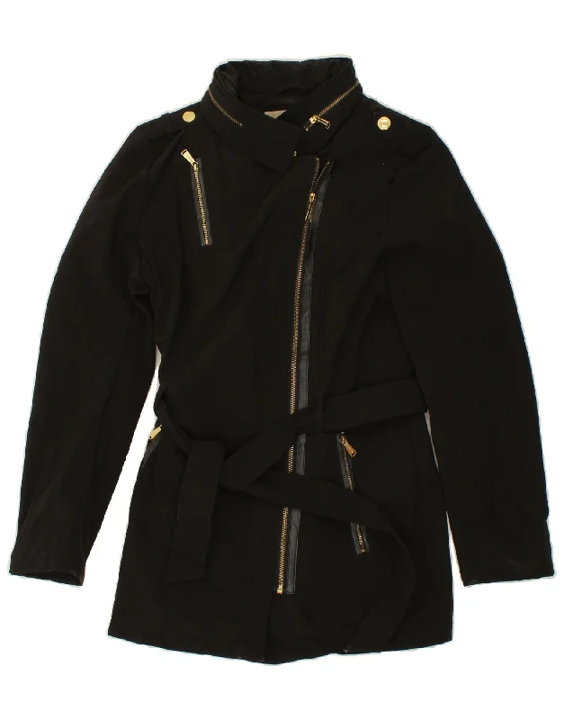 elegant women's coatsMICHAEL KORS Womens Utility Jacket UK 10 Small Black Polyester