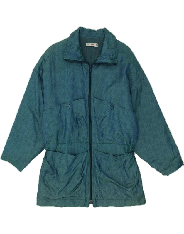 women's coats with floral printsMISS LAGOTTE Womens Utility Jacket EU 36 Small Blue Acetate