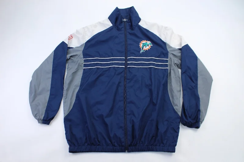 women's coats with removable fur liningsNFL Miami Dolphins Embroidered Logo Jacket