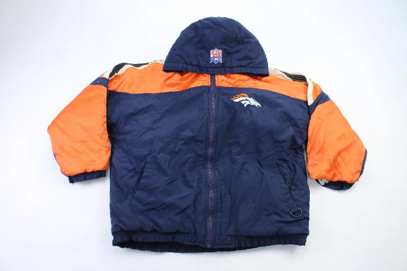 casual women's coatsYouth Starter Embroidered Logo Denver Broncos Embroidered Jacket