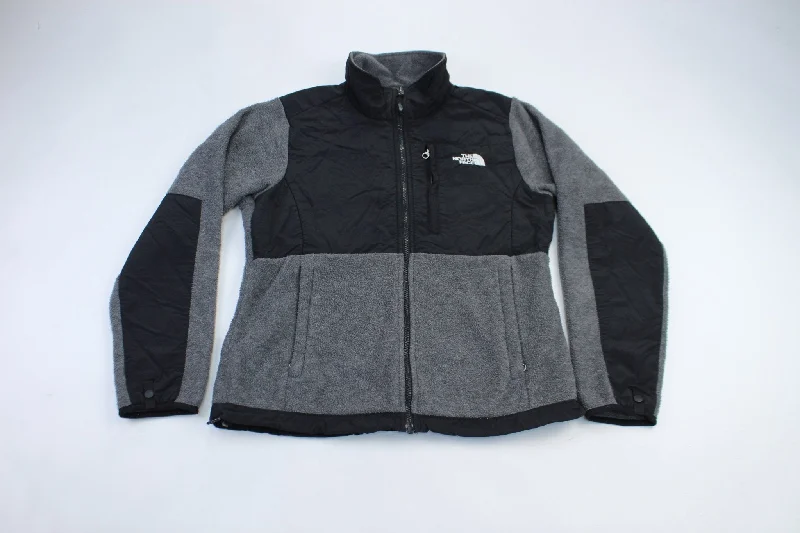 women's coats for special occasions and everyday eleganceWomen's The North Face Embroidered Black & Grey Fleece Jacket