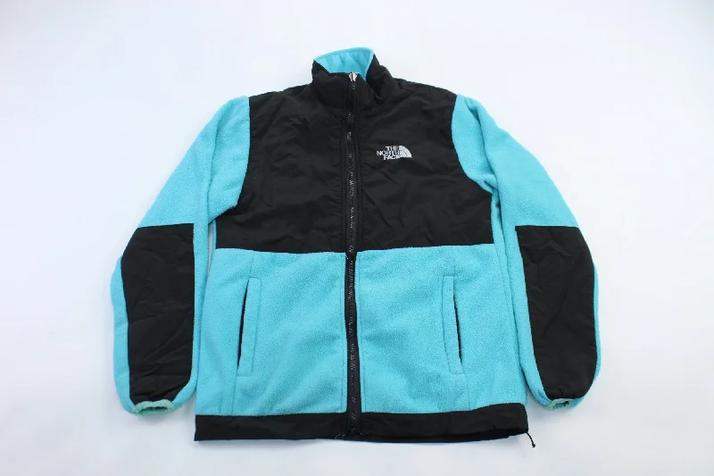 eco-friendly women's coatsYouth The North Face Embroidered Logo Teal & Black Jacket