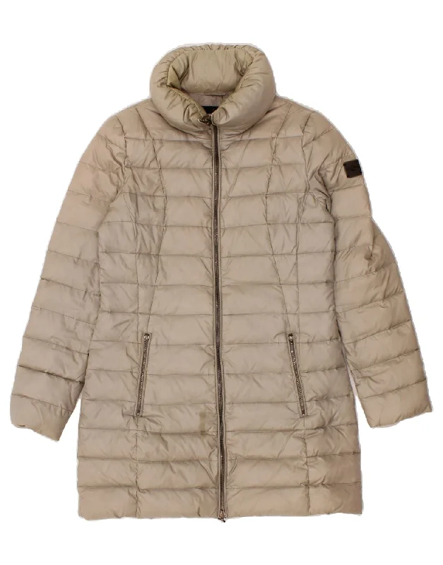 women's coats for maternity wearCALVIN KLEIN JEANS Womens Padded Coat UK 10 Small Beige Nylon