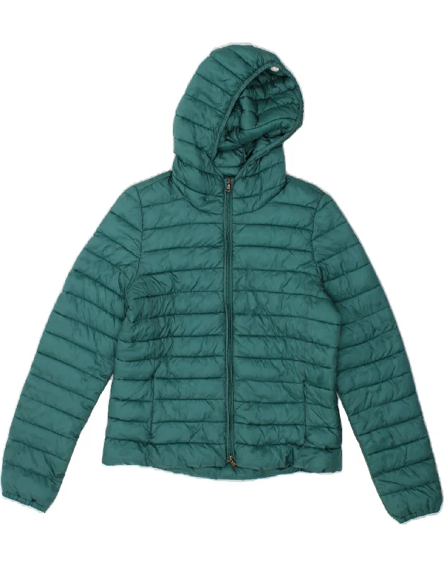 women's coats for skiingMARELLA Womens EMME Hooded Padded Jacket UK 14 Medium   Green Polyester