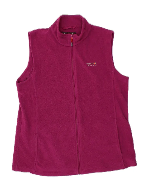 women's coats for pear-shaped bodiesREGATTA Womens Fleece Gilet UK 16 Large  Pink Polyester