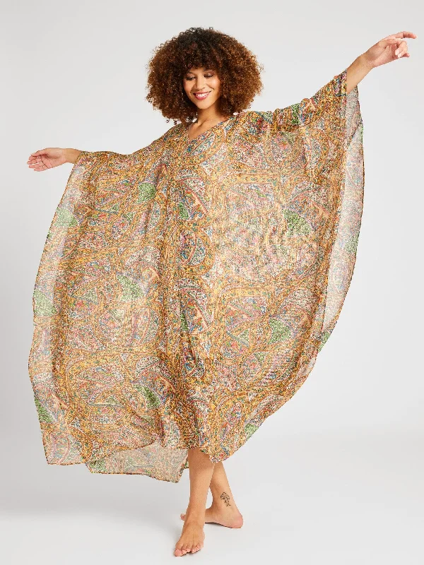 women's stretchy dressesJones Caftan in Paisley Shimmer