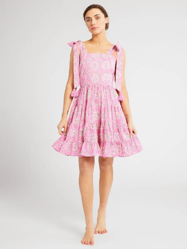 women's boho dressesKiara Dress in Pink Daisy