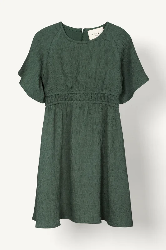 Velvet DressLilliana Banded Waist Dress - Sage (Girls)