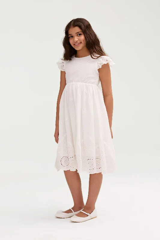 Spaghetti Strap DressWhite Eyelet Dress (Girls)