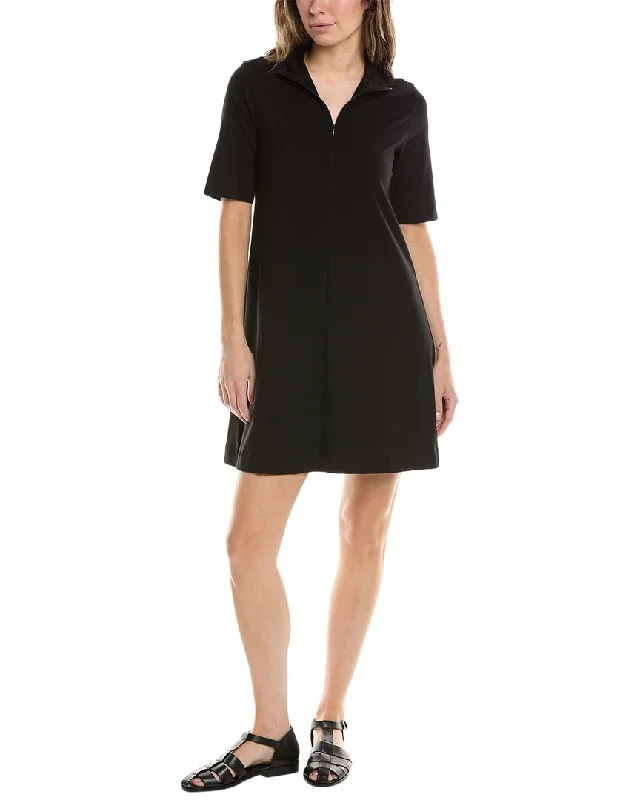 Short-Sleeve DressATM Anthony Thomas Melillo Zip Front Mini Dress