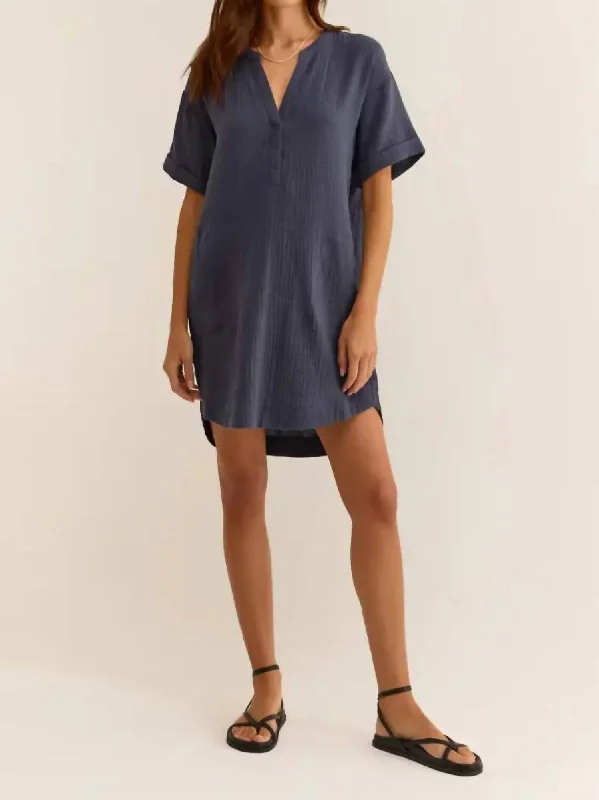 Denim DressTalia Gauze Mini Dress In Supernova