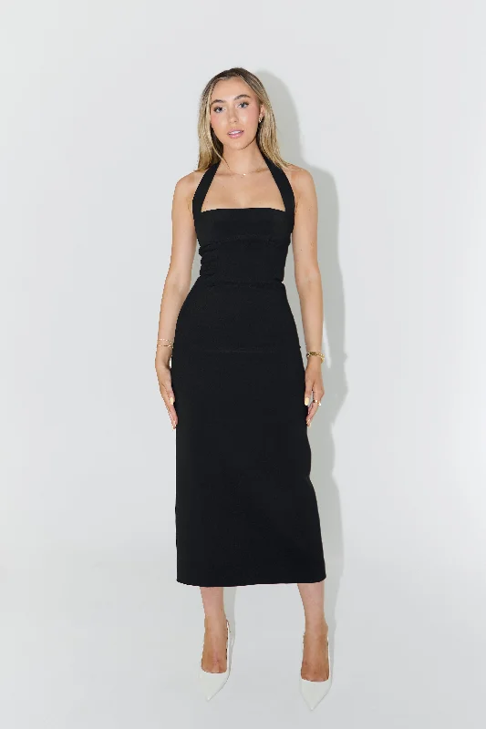 The Ultimate Muse Halter Neck Midi Dress