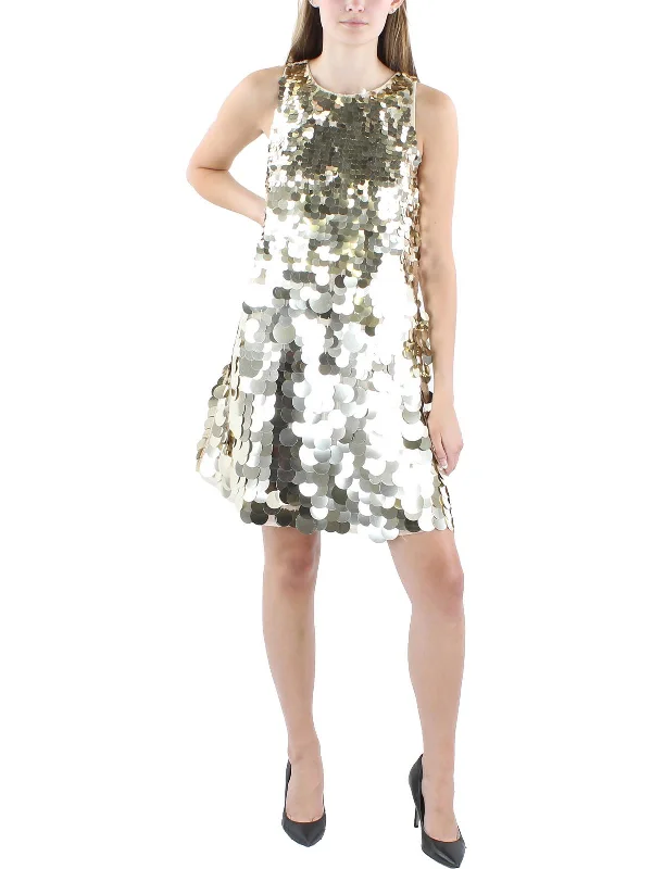 A-Line DressWomens Sequined Above Knee Mini Dress