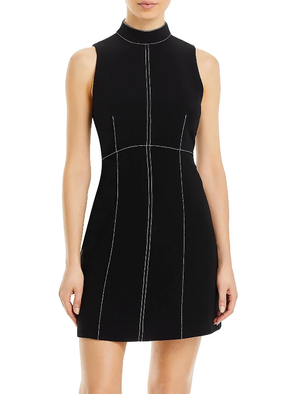 women's empire-line dressesWomens Short Contrast Trim Mini Dress