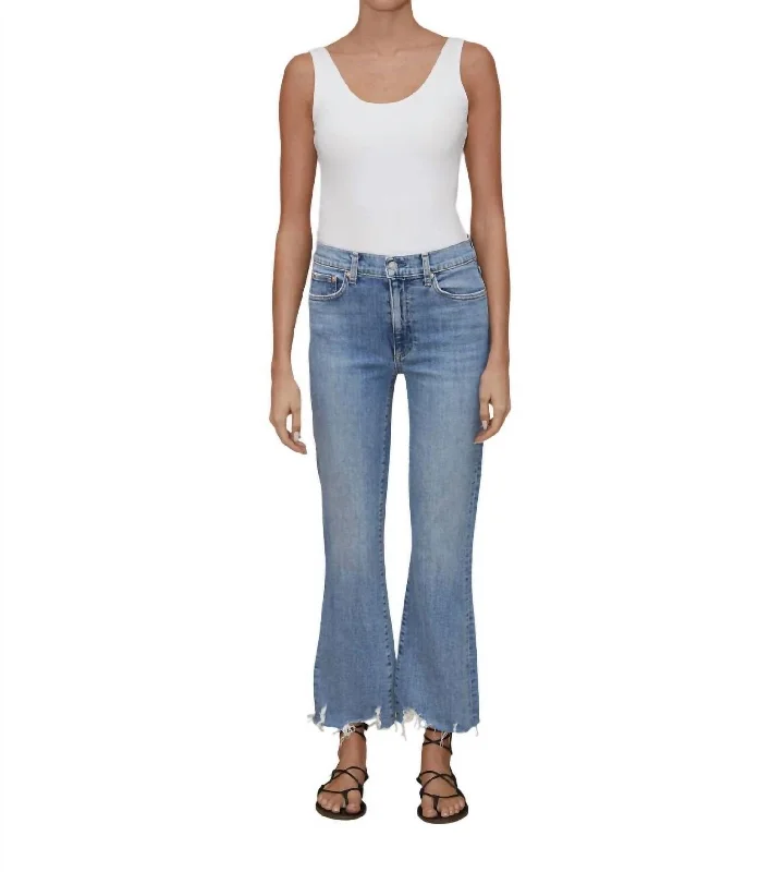 women's relaxed-fit denim jeansBella Crop Flare Jean In Beach House