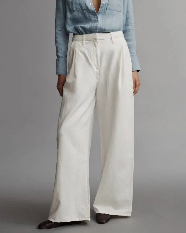 women's solid-color pantsGreene St Pant In Wht