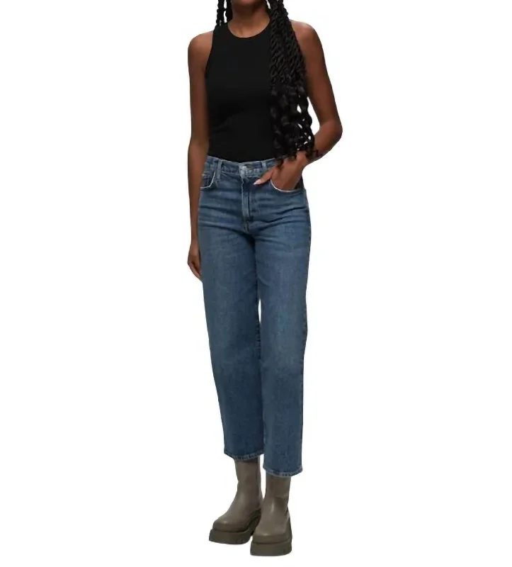 women's denim jeans with cotton blendHarper Crop Jeans In Moor