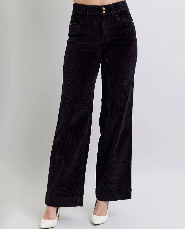 women's petite pantsJudy Blue Corduroy Wide Leg Trouser Pant