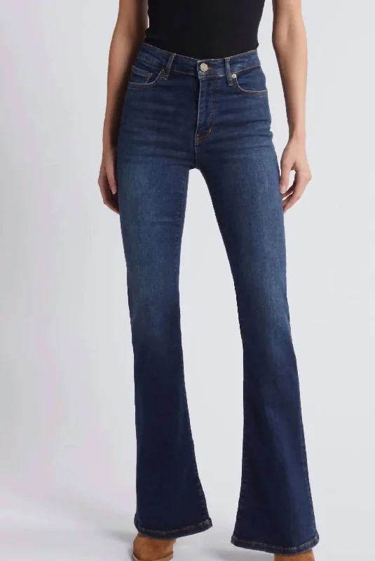 women's denim jeans with belt loopsLe Easy Flare Jean In Moonflower